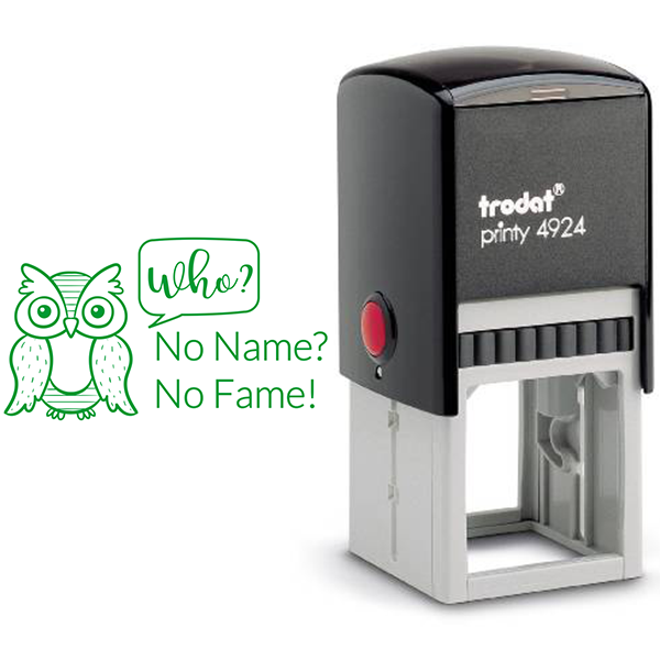 No Name No Fame Owl Teacher Grading Stamp - 904 Custom