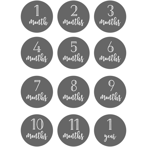 Basic Baby Milestone Sticker Set - 904 Custom