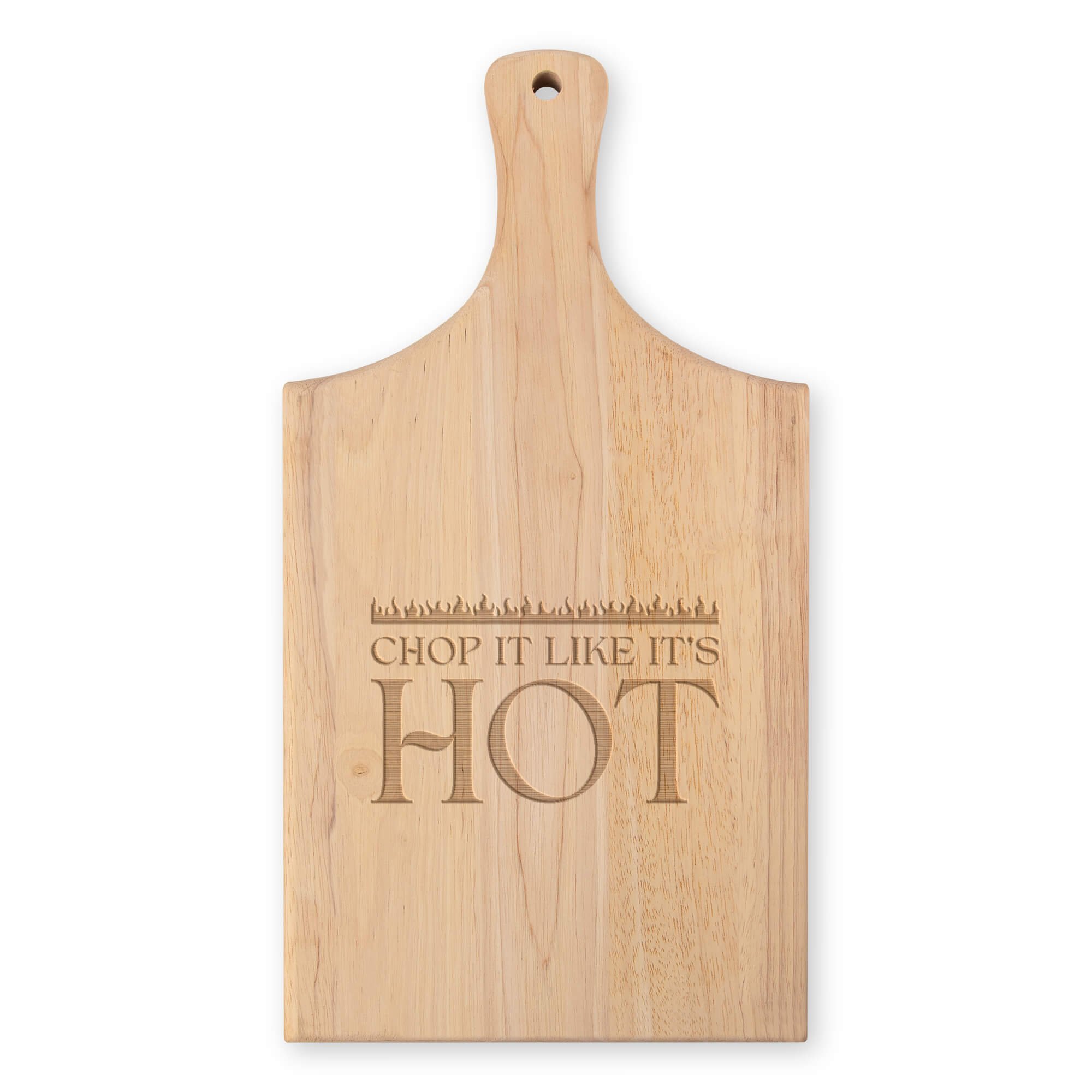 Chop It Like It’s Hot Paddle Serving Board on white background