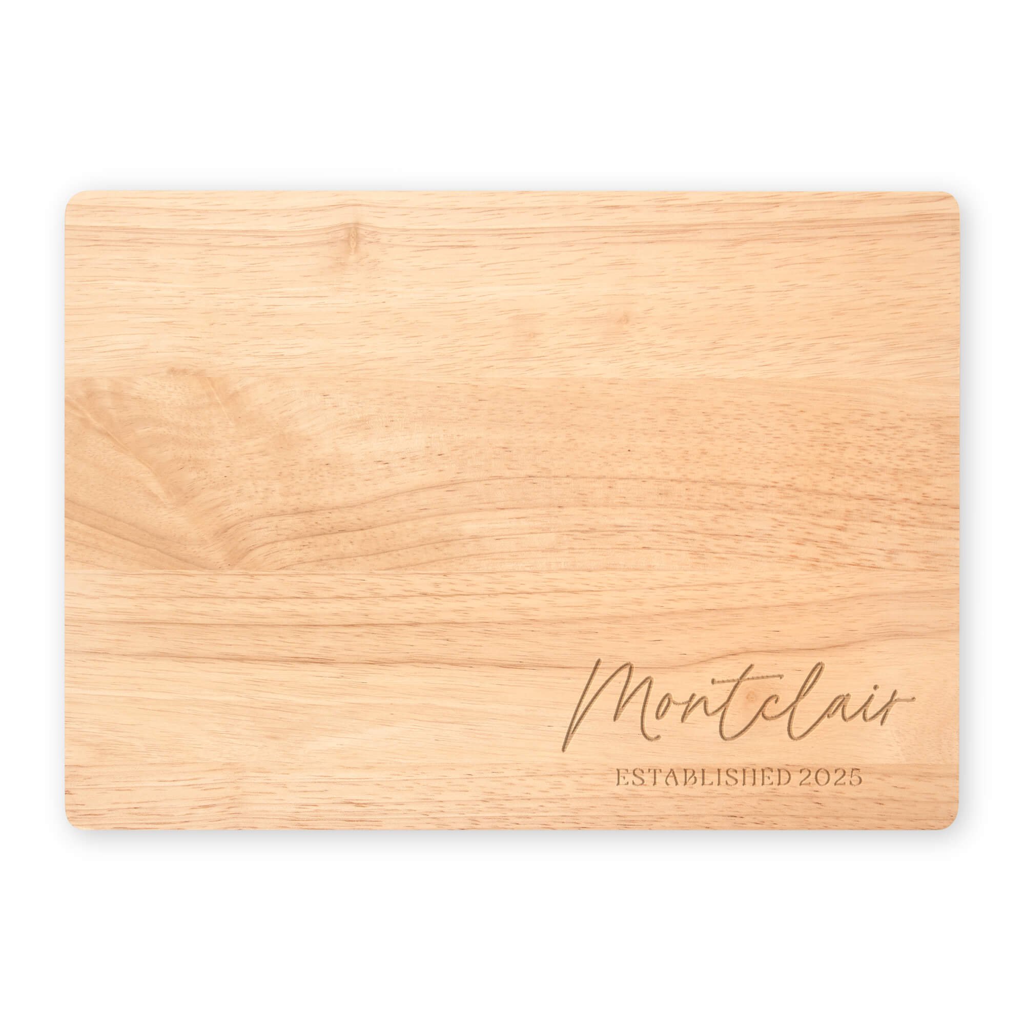 Personalized Family Name Established Maple Cutting Board