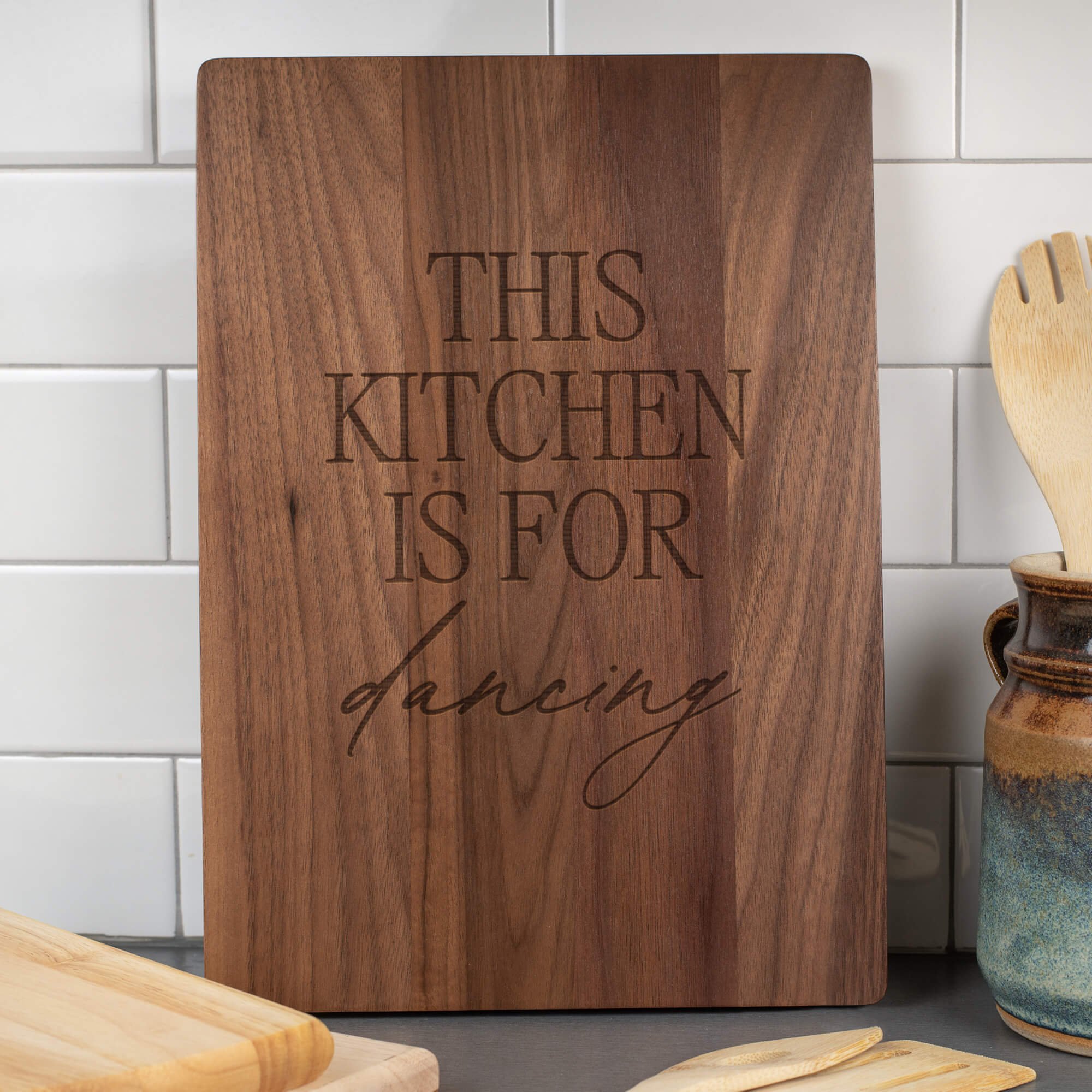This Kitchen is for Dancing Walnut Cutting Board | 904 Custom