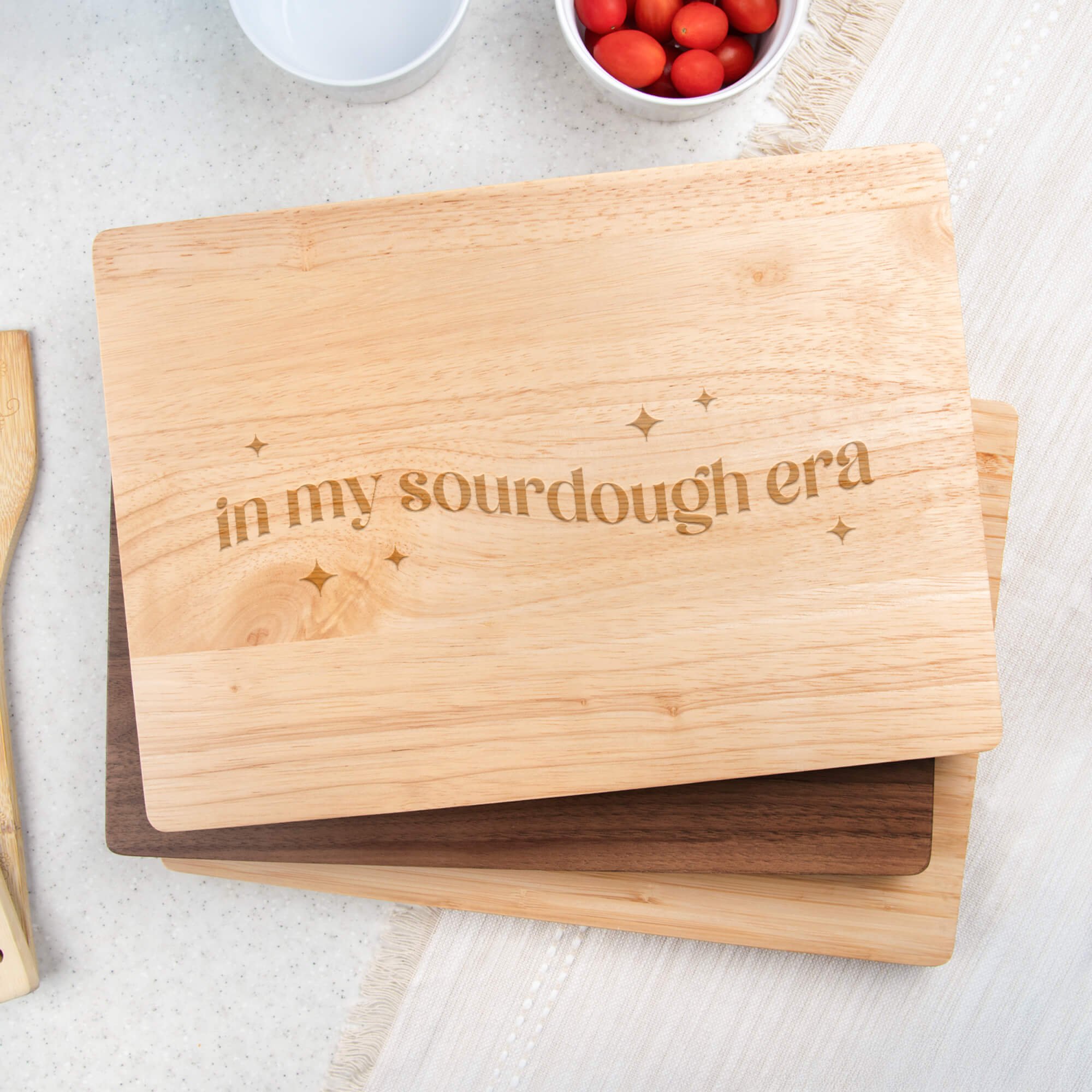 In My Sourdough Era Maple Bread Board