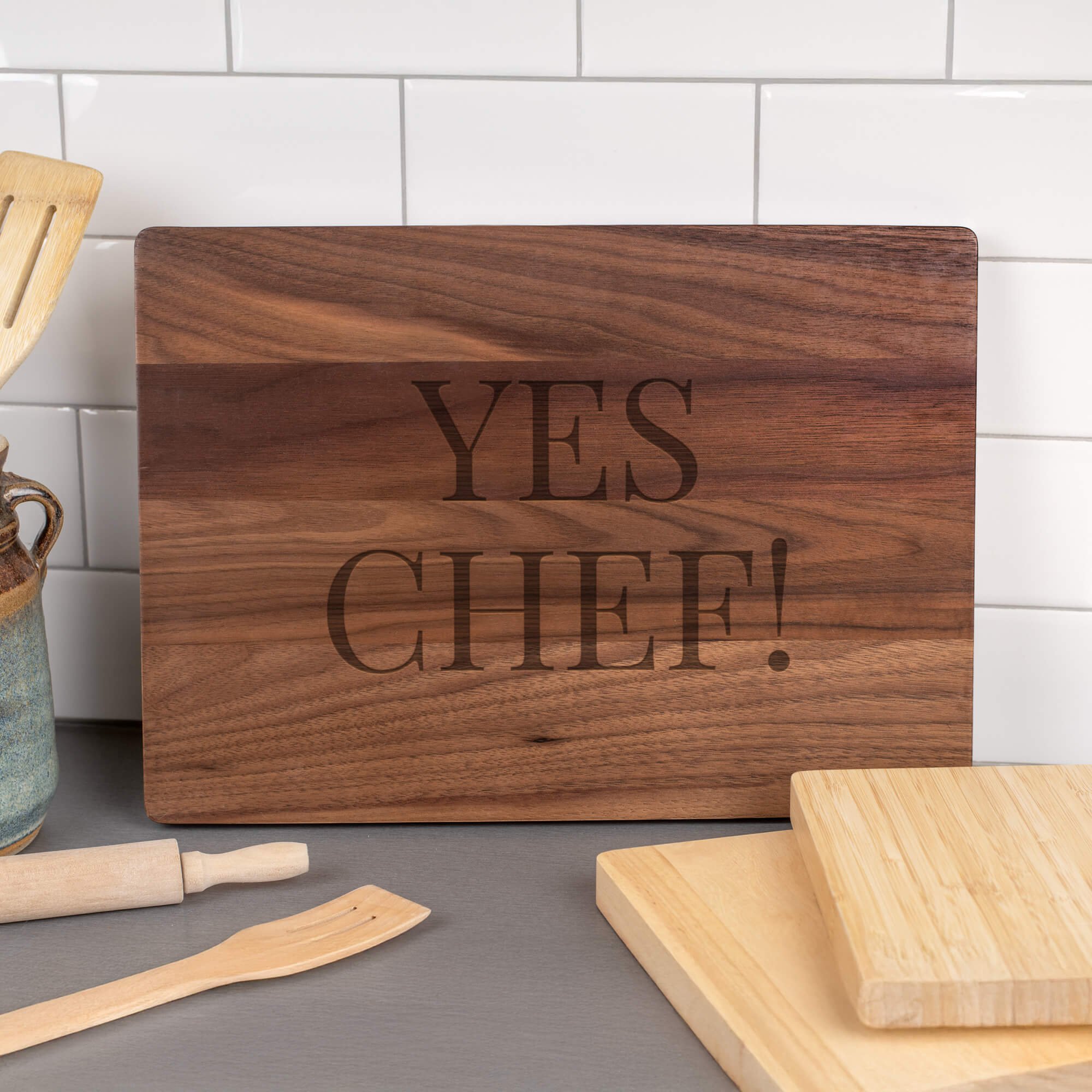 Yes Chef! Walnut Cutting Board | 904 Custom
