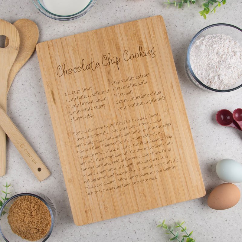 Custom Recipe Bamboo  Cutting Board - 10"x14"
