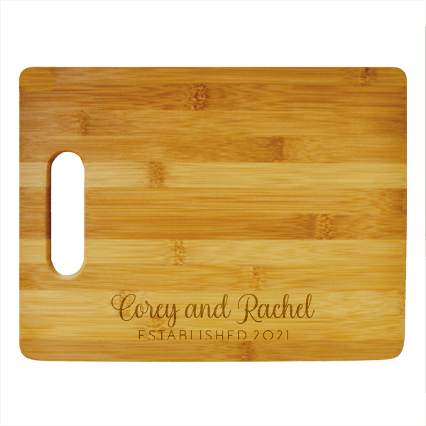 Custom Name And Date Script Cutting Board Gift