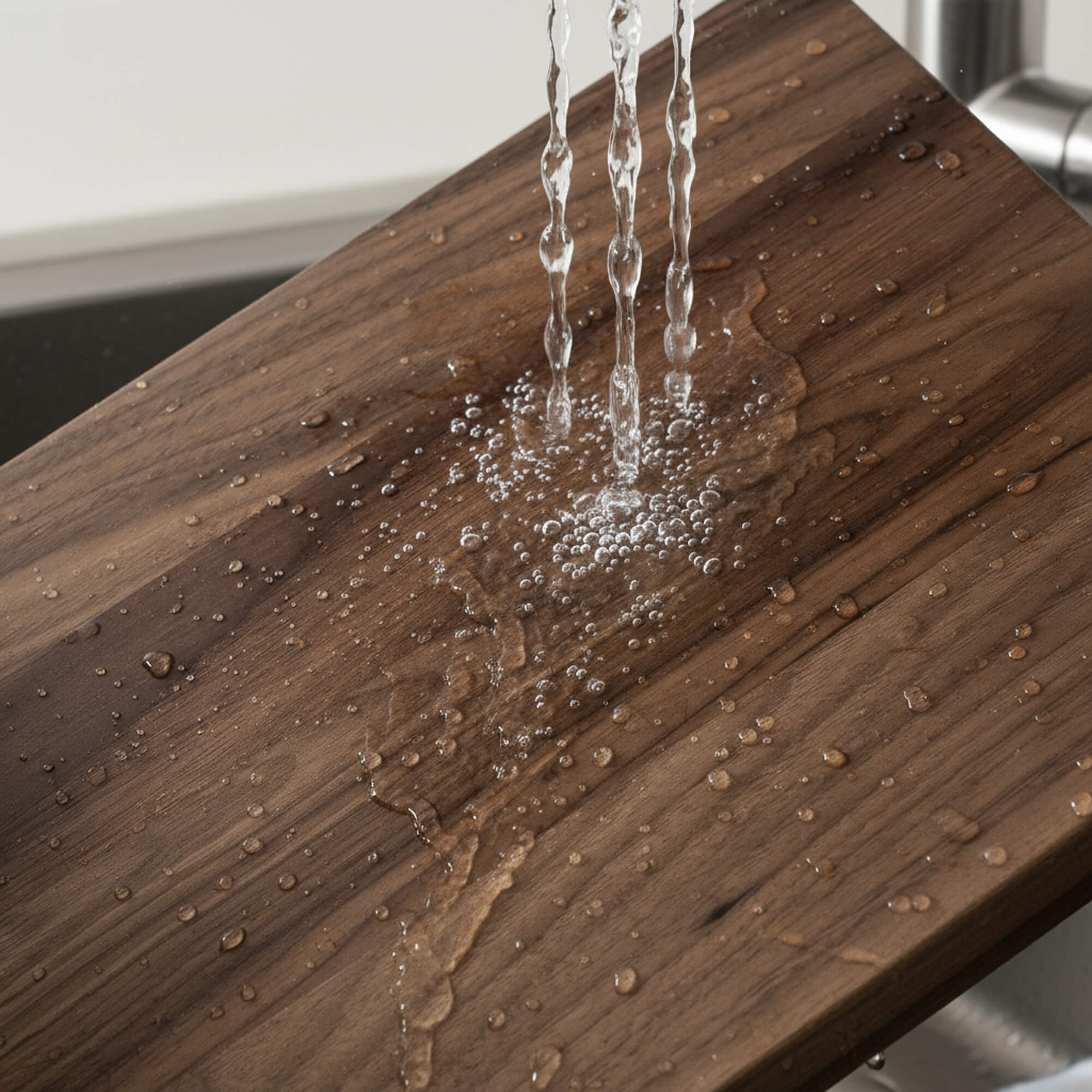 Washing wooden cutting board with mild soap